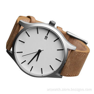 Stainless steel analog watch with Japan quality movement, 3 ATM waterproof